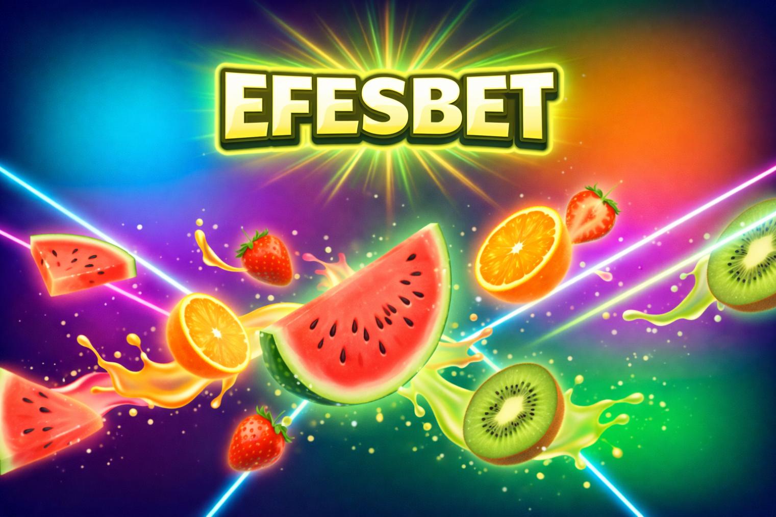 efesbet, Meyve Parçalama oyununda parlak meyve sembolleri ve yüksek kazanç kombinasyonlarıyla dolu slot ekranı